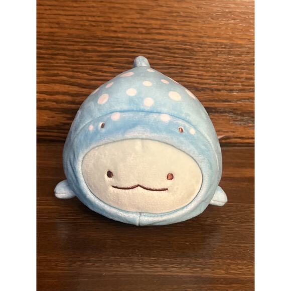 San-X, Sanrio Sumikkogurashi Plushie - Sea Animal Series - Whale Shark Tokage 6” - Picture 1 of 6